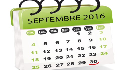 Calendrier septembre 2016